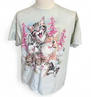 The Mountain Kittens Selfie Tie Dye Graphic T-Shirt XL